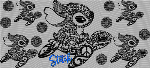 16oz black and white-B 74